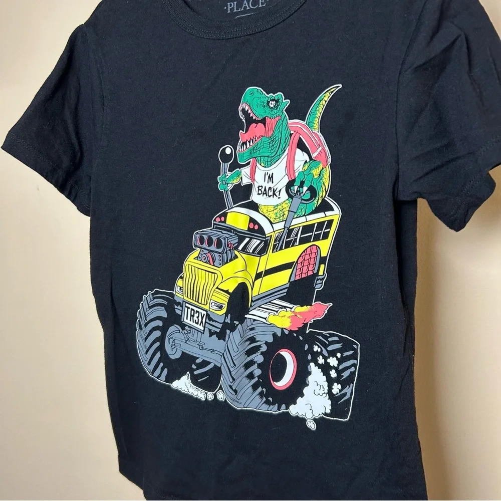 Monster Truck Bus Dinosaur Graphic Tee | Size 5/6 | The Children’s Place | Black